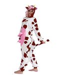 Adult Cow One Piece Pajamas Animal Cosplay Halloween Costume for Men Women, N3-cow, Large