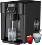 Cobuy Ice Maker, Countertop Ice Maker Machine with Water Dispenser, Portable Ice Cube Maker, 9 Cubes Ready in 6-12 Min, Perfect for Home/Office/Bar/RV