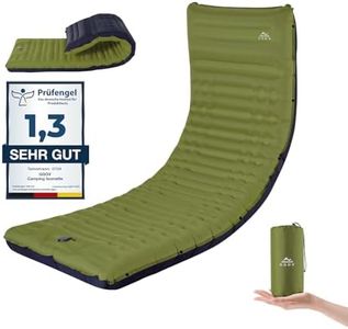 GGOV Isomatte Selbstaufblasend für Camping, 12 cm Höhe Bequeme Selbstaufblasende luftmatratze für Wandern, Ultraleicht Wasserdicht Luftmatratze Outdoor, mit Fußpresse Pumpe, Tragbar Kleines Packmass
