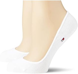 Tommy Hilfiger Women's Footie Invisble 2P Ankle Socks, White, Size 39