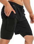 FLYEVEA Mens 2 in 1 Workout Running
