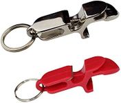 Sturdy Metal Beer Shotgun tool bottle opener keychain - beer bong shotgunning tool - includes sturdy plastic shotgun tool - great for parties, party favors, gift, drinking accessories