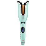 CHI Spin N Curl, Curling Iron For Healthy & Shiny Effortless Curls & Waves, Provides Preset Temperature Settings For Each Hair Texture, Mint Green