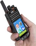 KSUN 4G Network Radio with Bluetooth WiFi Walkie Talkie Long Range 2.4-Inch Touch Screen LTE/POC Two Way Radio Push-to-Talk for Zello Android 9.0 Smart Mobile Radio, Type-C Charging, ZL65, 1 Pack