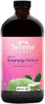 Serene Herbs Soursop Bitters Liquid Mixed Berry with Soursop Leaves for Gut Cleanse, Detox & Immune Boost with Black Seed, Moringa, Irish Moss, Ashwaganda, Turmeric, 16 fl oz | 32 Servings