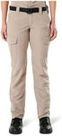 5.11 Tactical Women's Fast-Tac Cargo Professional Uniform Pants, Polyester Ripstop, Khaki, 18/Regular, Style 64419