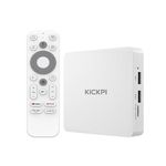 KICKPI KP1 Android TV Box 2025 | Google Certified 4K Streaming Device with Voice Search | 2GB RAM 32GB ROM, Dolby Audio, Bluetooth 5.0 | Chromecast Built-in, Smart Home Control (White)