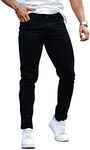 Black Jeans for Men Slim fit Stretch Skinny Denim Pants Men Tapered Leg Designer 32