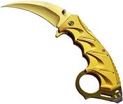 TAC Force TF-957GD Gold Aluminum A/O Folding Knife w/3.5" Gold Hawkbill Blade (Gold)