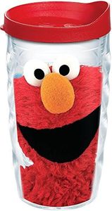 Tervis Made in USA Double Walled Sesame Street Elmo Colossal Insulated Tumbler Cup Keeps Drinks Cold & Hot, 10oz Wavy, Elmo