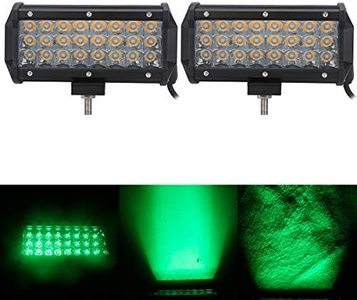 Green Led Off-road Light Bar Pod 36W 7-inch Spot Driving Work Pods Waterproof Fog Lamps for Van Pick-up Truck Car ATV UTV SUV Truck Tractor Boat Fishing Hunting g Deck Trailer Navigation 12V 24V 2pcs