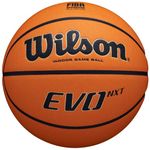 Wilson Basketball EVO NXT FIBA GAME BALL, Mixed Leather, Ideal for Indoor, Size 7, Brown, WTB0965XB