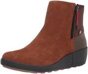 BOGS Women's Vista Rugged Zip Snow Boot, Cognac, 8