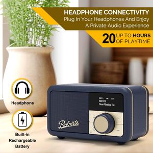 Roberts Revival PETITE2 Digital Radio – Midnight Blue