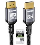 Sniokco 10K 8K HDMI 2.1 Cable 2M, Certified 48Gbps Ultra High Speed HDMI® Cable 4K 240Hz 165Hz 120Hz 8K 60Hz eARC HDCP2.3 HDR10+ Compatible with PC TV Monitor Projector Ro-ku Sky-Q PS5 X-box