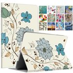 DuraSafe Cases For iPad PRO 10.5 Air 3 [ PRO 10.5 Inch Air 3rd Gen ] A1701 A1709 A1852 A2152 A2123 A2153 A2154 Printed Folio Magnetic Smart Protective Sleek & Classic Design Cover - Watercolor Flowers