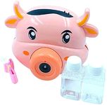 Deoxys Bubble Camera,Bubble Camera Music Bubble Machine Bubble Machine with LED Light Automatic Camera Shape Bubble Toy Bubble Blower(Cow-03)