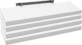 WOLTU 4 Pcs Floating Shelf White Wo