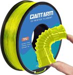 GIANTARM Transparent Yellow TPU Filament 1.75mm, Soft Flexible 95A 3D Printer Filament, 1KG (2.2lbs) per roll, Vacuum Packaging, Dimensional Accuracy +/-0.05mm, Fit for Most 3D FDM Printer