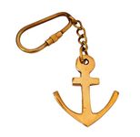 Nautical Maritime Captain Boat Brass Anchor Keychain