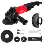 IBELL Angle Grinder IBL AG25-06 | 1100W High-Performance Heavy-Duty Tool | 125mm/5" Disc Diameter | 11,000 RPM Variable Speed for Precision Cutting & Grinding | Class II Safety | 6 Months Warranty