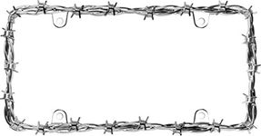 Cruiser Accessories 22230 Barbed Wire II License Plate Frame, Chrome