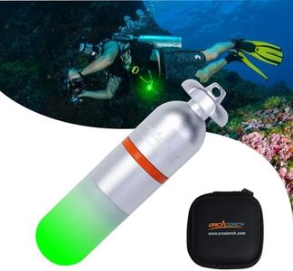 ORCATORCH SD01PRO Upgrade Bright Dive Signal Light, Submersible Beacon Mini Tank Marker Light with Constant and Flashing Modes, for Scuba Diving and Night Time Visibility (Green)