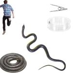 Fake Snake,Snake Prank for Adults,Rubber Snake Prank with String and Clip,Snake Prank Snake on a String That Chase People,Gag Gifts Prank Stuff