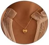 SUFOPE Gold Heart Necklaces for Wom