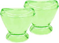 Soulvinee Superior, Smooth Edge,Glass Eye Wash Cup Transparent Eye Cup Eye Washing Cup Clear Eye Flush Cup Eye Washing Kit Portable Eye Rinsing Cup for Home Travel Use set of 2