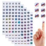 15 Sheets 1 to 300 Vinyl Consecutive Number Stickers Small Round Stickers Self-Adhesive Number Labels Inventory Organizing Stickers Decal for Storage, Boxes, Toolbox, Indoor, Outdoor (0.4 Inch)