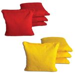 Official Cornhole Bags - 10 ounce duck canvas, whole corn, 6" x 6" made in Canada (Red/Yellow)