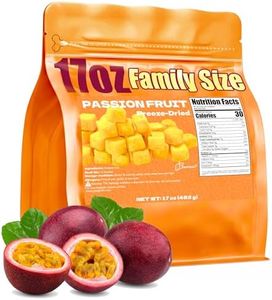 17 oz Freeze Dried Passion Fruit Chunks (Pack of 1), Sugar Free No Additives Crispy & Natural Dry Fruits, Healthy Snacks for Adults & Kids, Ideal for Smoothies, Yogurt, Tea, Drink, Travel & Office