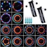 Zacro Bike Wheel Lights, 2-Tire Pack LED Bike Spoke Lights, Safety 32 Bright Patterns Bike Tire Lights for Kids & Adult, Waterproof Bicycle Rim Lights for Night Riding (Updated with 4X Batteries)
