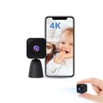 AOBOCAM Mini Spy Hidden Cameras For Home Security 4K HD Wide Angle Wireless WiFi Small Nanny Cam Indoor Surveillance Cameras With APP/Motion Detection/Night Vision