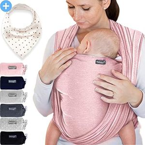 Baby Wrap Carrier Rose – Baby Carrier for Newborns and Babies Up to 15Kg – Made of Soft Cotton