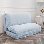 N&V Folding Matress Sofa, Foam Filling Folding Matress Sofa, Includes Removable and Machine Washable Cover (Gray, Medium)