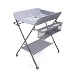 Baby Change Table - diaper changing table, portable changing table, foldable changing Station for Baby with Wheels and Storage