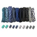 Paracord Planet 550lb Type III Paracord Combo Crafting Kits with Buckles – 100 ft