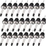 Newk Stainless Steel Pourers, 24 Pack Classic Bottle Pourers Tapered Spout with Rubber Caps, Suitable for Pours Liquor, Vinegar, Syrup or Olive Oils(24 Bottle Pourers+24 Dust Covers)