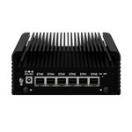 ROUAFWIT Micro Firewall N100 12TH Gen Fanless Mini PC, DDR5 8GB RAM 128GB SSD Router Appliance Computer, Support Windows, OPNsense, 6 x 2.5Gbe i226-V Ethernet, TF, Type C, AES-NI