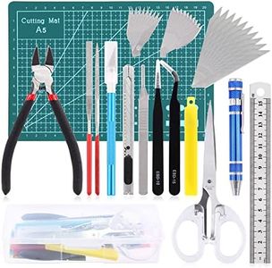 Glarks 39Pcs Gundam Model Tools Kit Model Building Tools Hobby Model Tools Modeler Basic Tool Model Kit Crafts Tools Universal for Model Cars Basic Model Building Fixing