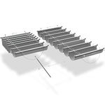 ECOOPTS 3'x12' Retractable Waterproof Wave Sun Shade Canopy Pergola Cover Shade Sail Awning for Outdoor Patio Porch Garden Deck Backyard (Light Grey)