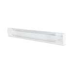 Stelpro Brava Electric Baseboard Heater 1000W, Silent Operation, Rounded Corner One-Piece Steel Cabinet, 240V Hardwired (B1002W) - White