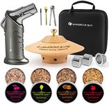 Cocktail Smoker Kit with Torch, Old Fashioned Smoker Kit for Bourbon Whiskey Drink, with 4 Flavor Wood Chips, Vodka/Gin/Tequila/Rum Liquor Gifts for Whiskey Lovers, Father(No Butane)