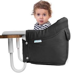 Portable Hook on High Chair for Baby & Toddler from 6-36 Months – Clip on Baby Seat for Table – Fast Table Chair for Travel & Dining– Including Storage Bag - Black