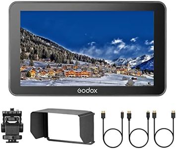 Godox GM6S 5.5Inch 4K Camera Monitor 1200nit Ultra-Bright Video Monitor for DSLR Camera 1920 * 1080 IPS Screen Touch Control HDMI Input & Output Custom 3D LUT Type-C/DC/Battery Powered with Sun Hood