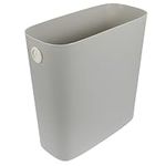 HOLIDYOYO Slim Trash Can Plastic Garbage Container Bin Narrow Space Wastebasket Bucket Toilet Rubbish Pail for Home Office Kitchen Bathroom Grey