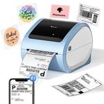 Phomemo Bluetooth Thermal Label Printer,D520BT Shipping Label printer 4x6,Wireless Label Printer Machine For Package,Postage,Address,Logo,Compatible with Ebay,Etsy,Amazon,Shopify,etc(Blue)