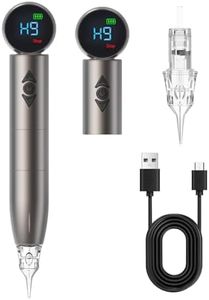 Wireless PMU Machine Tattoo Pen Machine with Dual-battery Microblading Device with 9 Speeds 2 Modes OLED Color Screen Lightweight for Brows Lips Eyeliner SMP Tattooing Lining and Shading Aritst